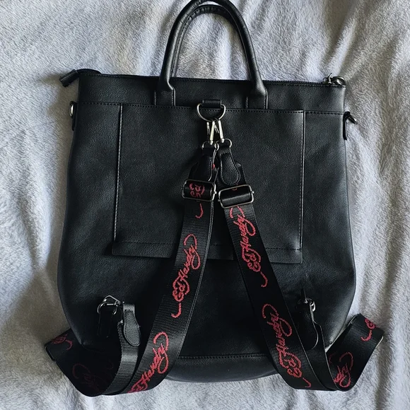 Ed Hardy Love Kills Slowly Backpack Tote - Picture 3 of 4